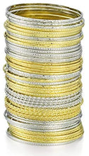 Load image into Gallery viewer, Ensoul Childrens&#39; Flower Mixed Metal Aztec Multi Bangle Set of 50