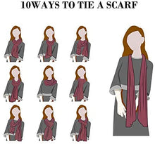 Load image into Gallery viewer, FORTREE Large Soft 2 Tone Cashmere Feel Lightweight Shawls Wrap Scarf - Zainab&#39;s Closet