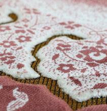Load image into Gallery viewer, Modefa Turkish Velvet Prayer Rug Adult Janamaz Namaz Seccade Prayer Mat Carpet Floral Mosque (Pink)