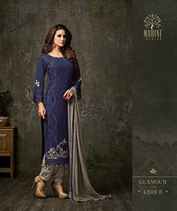 Delisa Indian/Pakistani Ethnic wear Georgette Straight Salwar Kameez