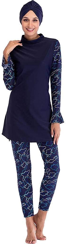 Ababalaya Women's Islamic 2/Piece Full Cover Hijab Burkini Swimsuit Swimwear - Zainab's Closet