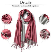 Load image into Gallery viewer, FORTREE Large Soft 2 Tone Cashmere Feel Lightweight Shawls Wrap Scarf - Zainab&#39;s Closet
