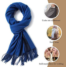Load image into Gallery viewer, FORTREE Large Soft 2 Tone Cashmere Feel Lightweight Shawls Wrap Scarf - Zainab&#39;s Closet