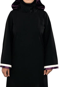 MyBatua Women's Moroccan Style Hooded Rusda Abaya in Black - Zainab's Closet