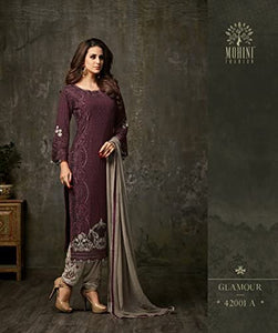 Delisa Indian/Pakistani Ethnic wear Georgette Straight Salwar Kameez