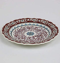 Load image into Gallery viewer, Modefa Handmade Ceramic Islamic Turkish Table Wall Decor Decorative Art Plate (Blue, Muhammad)