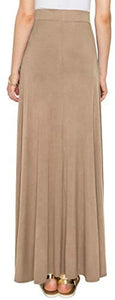 Lock and Love Women's Print/Solid High Waist Maxi Skirt-Made in U.S.A. - Zainab's Closet