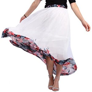 Afibi Womens Full/Ankle Length Blending Maxi Chiffon Long Skirt - Zainab's Closet