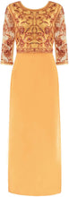 Load image into Gallery viewer, MANER Chiffon Beaded Sequin 3/4 Sleeve Long Gown - Zainab&#39;s Closet