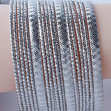 Load image into Gallery viewer, Ensoul Multiple Textured Metal Bracelets &amp; Bangles Set for Girls 18Pcs/Set