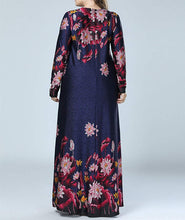 Load image into Gallery viewer, Qianliniuinc Womens Abaya Maxi Dress - Lady Long Sleeve Gown(M-4XL)