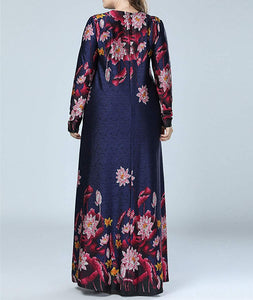 Qianliniuinc Womens Abaya Maxi Dress - Lady Long Sleeve Gown(M-4XL)