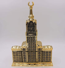 Load image into Gallery viewer, Modefa Islamic Turkish Table Decor Showpiece Gift Sculpture Figure Arabic 99 Names of Allah Kaba Clock Tower Replica Gold