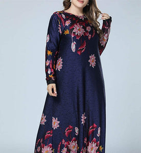 Qianliniuinc Womens Abaya Maxi Dress - Lady Long Sleeve Gown(M-4XL)