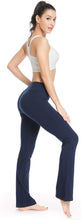 Load image into Gallery viewer, Houmous S-XXL Petite/Regular/Tall Length, Women&#39;s Yoga Bootleg Pants Inner Hidden Pocket Workout Pants - Zainab&#39;s Closet