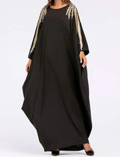 Load image into Gallery viewer, Sinnu Women&#39;s Black Dubai Batwing Sleeve One Size Abaya - Zainab&#39;s Closet