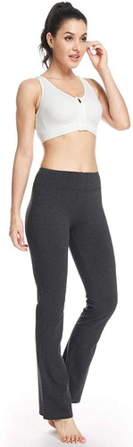 Houmous S-XXL Petite/Regular/Tall Length, Women's Yoga Bootleg Pants Inner Hidden Pocket Workout Pants - Zainab's Closet