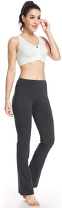 Houmous S-XXL Petite/Regular/Tall Length, Women's Yoga Bootleg Pants Inner Hidden Pocket Workout Pants - Zainab's Closet