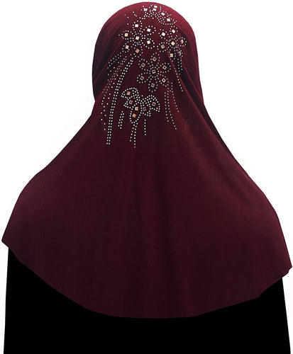 Yasmine Khimar One Piece Easy Instant Lycra Hijab Head Scarf for Women - Zainab's Closet