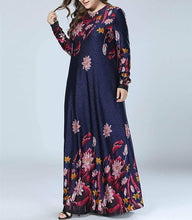 Load image into Gallery viewer, Qianliniuinc Womens Abaya Maxi Dress - Lady Long Sleeve Gown(M-4XL)