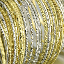 Load image into Gallery viewer, Ensoul Childrens&#39; Flower Mixed Metal Aztec Multi Bangle Set of 50