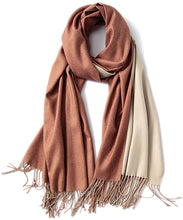 Load image into Gallery viewer, FORTREE Large Soft 2 Tone Cashmere Feel Lightweight Shawls Wrap Scarf - Zainab&#39;s Closet