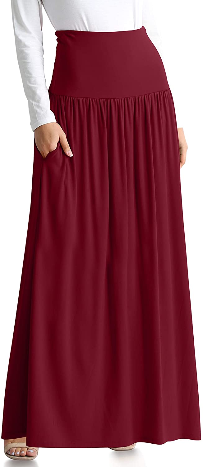 Regular & Plus Size Maxi Skirts with Pockets