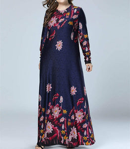 Qianliniuinc Womens Abaya Maxi Dress - Lady Long Sleeve Gown(M-4XL)