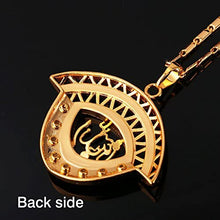Load image into Gallery viewer, U7 Unisex Platinum / 18K Gold Plated Allah Pendant with 22 inch Link Chain Necklace