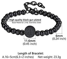 Load image into Gallery viewer, PROSTEEL Childrens&#39; Allah Bracelet, Islamic Jewelry Stainless Steel Beaded Chain Bracelet, fits Wrist from 5.9&#39;&#39; to 7.9&#39;&#39;