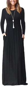 VIISHOW Casual Maxi Dress with Pockets - Zainab's Closet