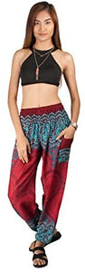 Joob Joob Women's Comfy Bohemian Tapered Elephant Loose Yoga Travel Pajama Lounge Pants - Zainab's Closet