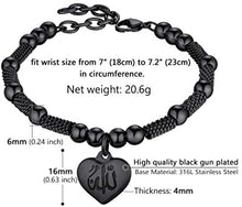 Load image into Gallery viewer, PROSTEEL Childrens&#39; Allah Bracelet, Islamic Jewelry Stainless Steel Beaded Chain Bracelet, fits Wrist from 5.9&#39;&#39; to 7.9&#39;&#39;