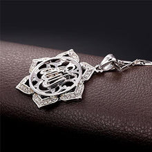Load image into Gallery viewer, U7 Unisex Platinum / 18K Gold Plated Allah Pendant with 22 inch Link Chain Necklace