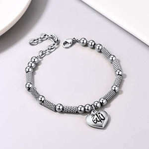 PROSTEEL Childrens' Allah Bracelet, Islamic Jewelry Stainless Steel Beaded Chain Bracelet, fits Wrist from 5.9'' to 7.9''