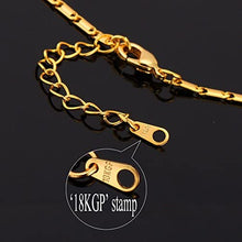 Load image into Gallery viewer, U7 Unisex Platinum / 18K Gold Plated Allah Pendant with 22 inch Link Chain Necklace