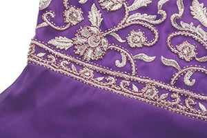 MANER Chiffon Beaded Sequin 3/4 Sleeve Long Gown - Zainab's Closet