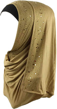 Load image into Gallery viewer, Glittering Rhinestone Cotton Jersey Hijab Scarf Wrap - Zainab&#39;s Closet