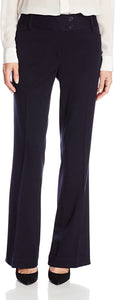 Rafaella Women's Curvy Fit Gabardine Boot Leg Trousers - Zainab's Closet