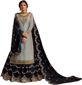 Delisa New Indian/Pakistani Eid Special Party/Ethnic wear Georgette Straight Ghagra Style Salwar for Womens