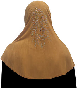 Yasmine Khimar One Piece Easy Instant Lycra Hijab Head Scarf for Women - Zainab's Closet
