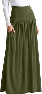 Regular & Plus Size Maxi Skirts with Pockets