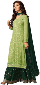 Delisa Indian/Pakistani Ethnic Wear Georgette Plaazosharara for Women