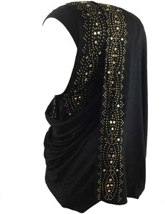 Glittering Rhinestone Cotton Jersey Hijab Scarf Wrap - Zainab's Closet