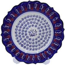 Load image into Gallery viewer, Modefa Handmade Ceramic Islamic Turkish Table Wall Decor Decorative Art Plate (Blue, Muhammad)