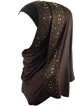 Load image into Gallery viewer, Glittering Rhinestone Cotton Jersey Hijab Scarf Wrap - Zainab&#39;s Closet