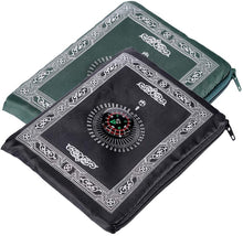 Load image into Gallery viewer, Hitopin Islamic, Travel Prayer Mat with Compass Pocket Sized Carry Bag and Attached Compass with Qibla Finder Praying Rug Portable Nylon Waterproof 2 Colors 2Packs
