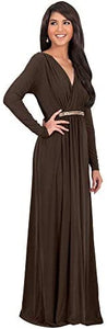 KOH KOH V-Neck Flowy Formal Kaftan Dress - Zainab's Closet