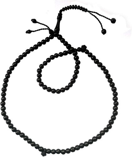 TheTasbih Prayer Beads Black Muslim Tasbih Citrus Wood 8mm with 10ct Counters Beaded Stops