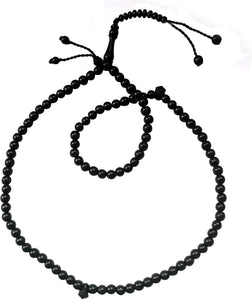TheTasbih Prayer Beads Black Muslim Tasbih Citrus Wood 8mm with 10ct Counters Beaded Stops